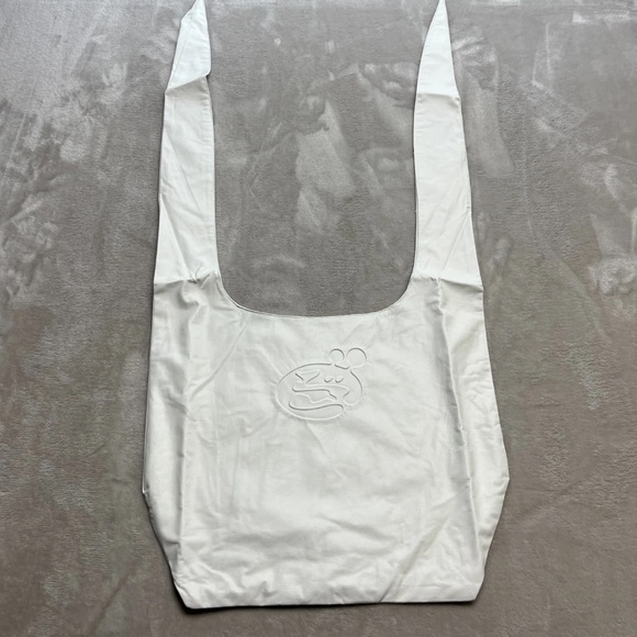 Bandage Boy Handbags - Bandage Boy by OFFgod Unisex Leather Tote Bag Off White New